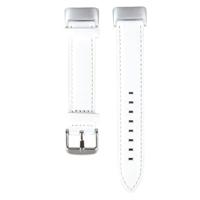 Fitbit Charge 5 & 6 bandje - Echt leer - Wit - thumbnail