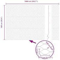 VidaXL Hexagon hek groen 1 x 10 m pvc - thumbnail