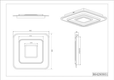Trio PlafondlampJora 60 x 60cm - R64293931