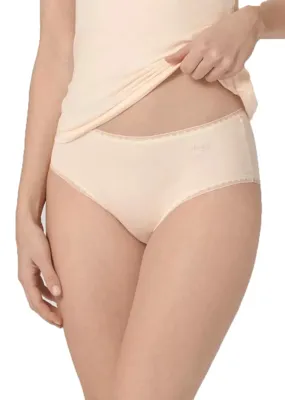 Onderbroeken dames 2-pack Basic Midi GO organische slip - XS - Creme | Dames slip - Onderbroek - Ondergoed - XS - Onderbroek - Ondergoed