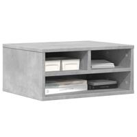 VidaXL Printerkastje 49x40x22,5 cm bewerkt hout betongrijs - thumbnail