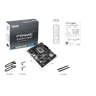 Asus PRIME B760M-F WIFI Moederbord Socket Intel LGA 1700 Vormfactor Micro-ATX Moederbord chipset Intel® B760