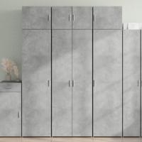 Opbergkast 70x42,5x225 cm bewerkt hout betongrijs - thumbnail