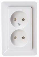 Kopp HK02 WIT inbouw stopcontact dubbel - thumbnail