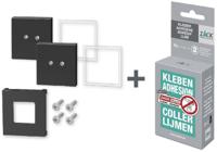 ZACK Carvo montageset voor verlijming geschikt voor 2 bevestigingspunten zwart - thumbnail