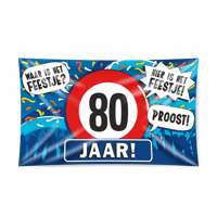 Gevelvlag 80 jaar 90 x 150cm - thumbnail