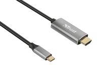 Trust 23332 USB-C-displaykabel USB-C / HDMI Adapterkabel USB-C stekker, HDMI-A-stekker 1.80 m Zwart - thumbnail
