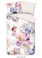 Descanso Dekbedovertrek "bloemen" - Multi - (140x200/220 cm) - Biologisch Katoen satijn - thumbnail