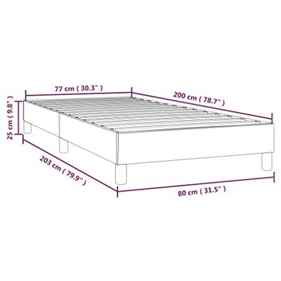Boxspringframe kunstleer zwart 80x200 cm
