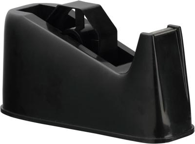 Q-CONNECT plakbandafroller, voor rollen van 25 x 33 m of 25 x 66 m, zwart