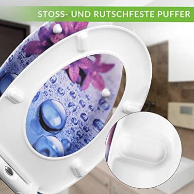 Toiletzitting regendruppels met soft close mechanisme - thumbnail