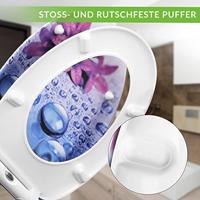 Toiletzitting regendruppels met soft close mechanisme - thumbnail