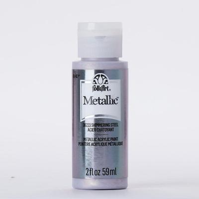 FolkArt • metallic acrylic paint shimmering steel 59ml
