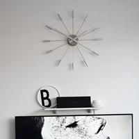 NeXtime NE-2610ZI Wandklok Dia. 58 Cm, Metaal, Zilver, 'Plug Inn' - thumbnail