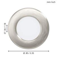 Eglo Led downlighter Fueva 5 Ø 8,6cm - 4000K nikkel 99152 - thumbnail