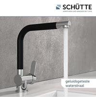 Keukenmengkraan Schutte Rio Hoge Draaibare Uitloop Chroom en Mat Zwart - thumbnail
