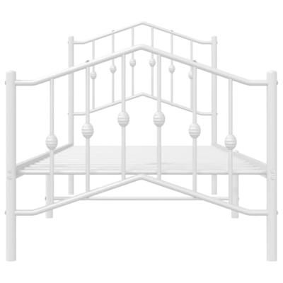 Bedframe met hoofd- en voeteneindemetaal wit 90x200 cm