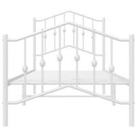 Bedframe met hoofd- en voeteneindemetaal wit 90x200 cm - thumbnail
