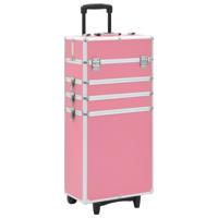 VidaXL Make-up trolley aluminium roze - thumbnail
