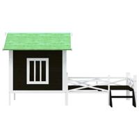 VidaXL Hondenhok 159x120x88,5 cm massief grenenhout grijs - thumbnail