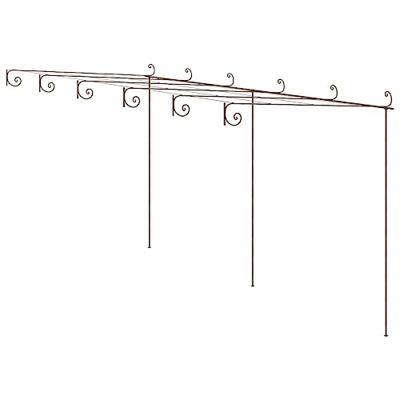 VidaXL Tuinpergola 6x3x2,5 m ijzer antiekbruin
