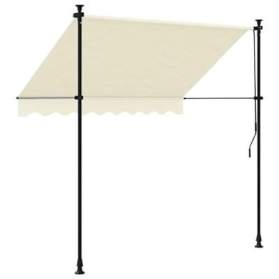 Luifel uittrekbaar 200x150 cm stof en staal crèmekleurig