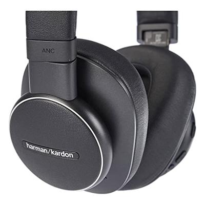 Harman Kardon Fly ANC hoofdtelefoon met ruisonderdrukking, draadloos, met geïntegreerde Google Assistant en Amazon Alexa, Bluetooth-streaming, tot 20 uur speeltijd