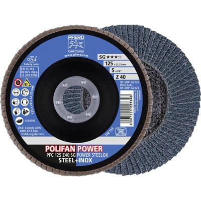 PFERD TOOLS 67784125 Z Sg Power Steelox Lamellenschijf Diameter 125 mm Boordiameter 22.23 mm Korrelgrootte (num) 40 10 stuk(s)