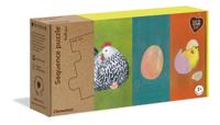 Clementoni legpuzzel Sequence boerderij 4 x 8 stukjes - thumbnail