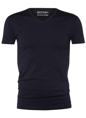 Garage T-Shirt V-neck Slimfit Navy Stretch (art 0202)
