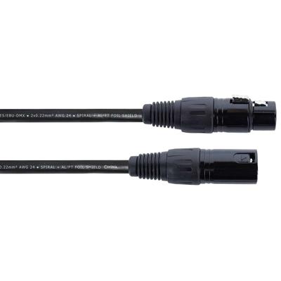 Cordial ED 2 FM XLR Verbindingskabel [1x XLR-bus 3-polig - 1x XLR-stekker 3-polig] 2 m Zwart