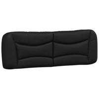 Hoofdbordkussen 160 cm kunstleer zwart - thumbnail