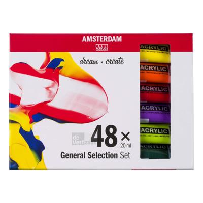 Amsterdam standard series acrylverf algemene selectie set 20ml, 48dlg.