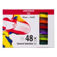 Bruynzeel Amsterdam standard series acrylverf algemene selectie set 20ml, 48dlg. - thumbnail