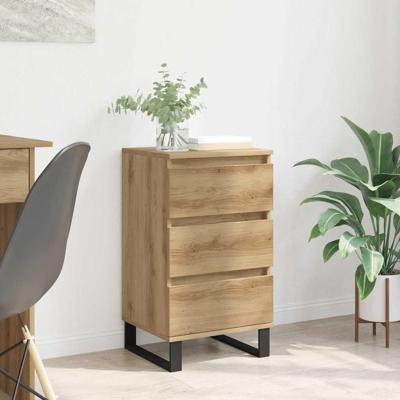 Dressoir met lade artisanaal eikenkleurig Bewerkt hout Dressoir met lade artisanaal eikenkleurig Bewerkt hout