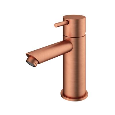 Wastafelmengkraan Hotbath Cobber 1-hendel Recht 14.3 cm Geborsteld Koper Living Colours