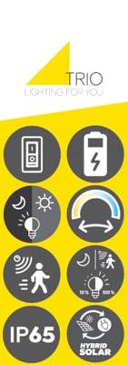 Trio Hybride staande lampMalawi 60cm - met sensor - 553769142