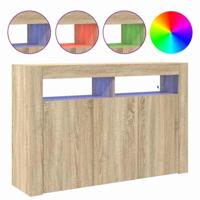 Dressoir Sonoma eiken 116 x 30 x 75 cm Bewerkt hout - thumbnail