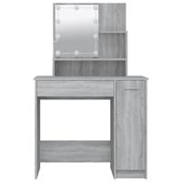Kaptafel met LED 86,5x35x136 cm grijs sonoma eikenkleurig - thumbnail