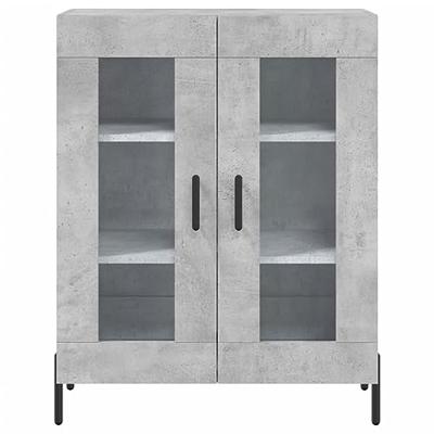 Dressoir 69,5x34x90 cm bewerkt hout betongrijs