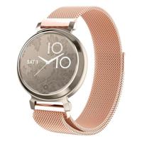 By Qubix - Milanese bandje - Champagne goud - Compatible met Garmin Lily 2 - Compatible Garmin bandje - thumbnail