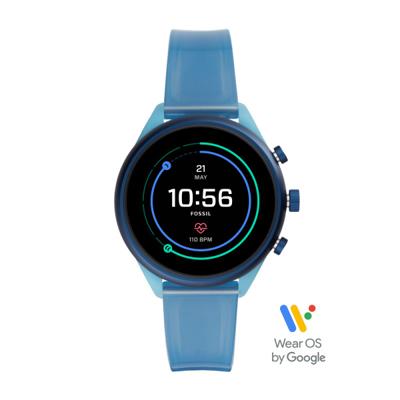 Horlogeband Smartwatch Fossil FTW6059 Silicoon Blauw 18mm Horlogeband Smartwatch Fossil FTW6059 Silicoon Blauw 18mm