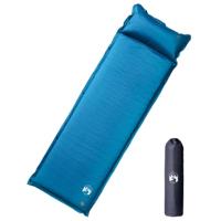 VidaXL Kampeermatras met kussen zelfopblazend 1-persoons turquoise - thumbnail