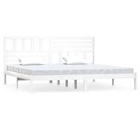 Bedframe massief grenenhout wit 200x200 cm - thumbnail