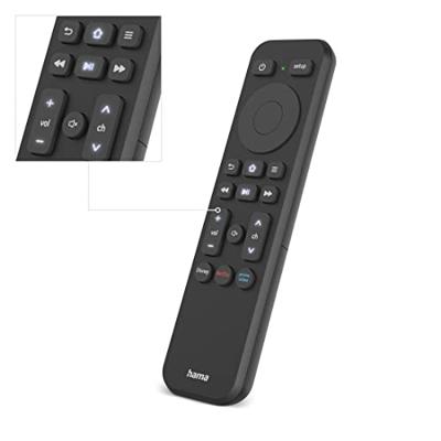 Hama Remote Control for TV + Netflix Prime Video Disney+ Buttons Programmable Afstandsbediening Zwart - thumbnail