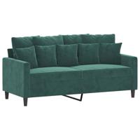 Tweezitsbank 140 cm fluweel donkergroen - thumbnail