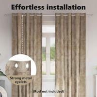 VidaXL Velvet gordijnen 2 pcs champagne 225 x 140 cm fluweel - thumbnail