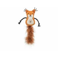 Trixie eekhoorn pluche met veerstaart met catnip - thumbnail