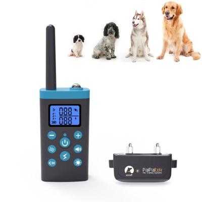 Automatische anti schorsing kraag Pet training controlesysteem + elektrische schok PU lederen kraag voor honden