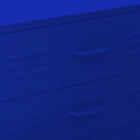 Ladekast 80x35x101,5 cm staal marineblauw - thumbnail